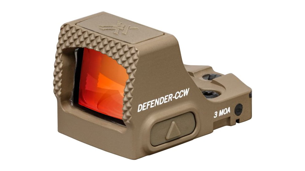 Vortex Defender-CCW 1x25mm Micro Reflex Red Dot Sight, 3 MOA, Tan, DFCCW-MRD3-T