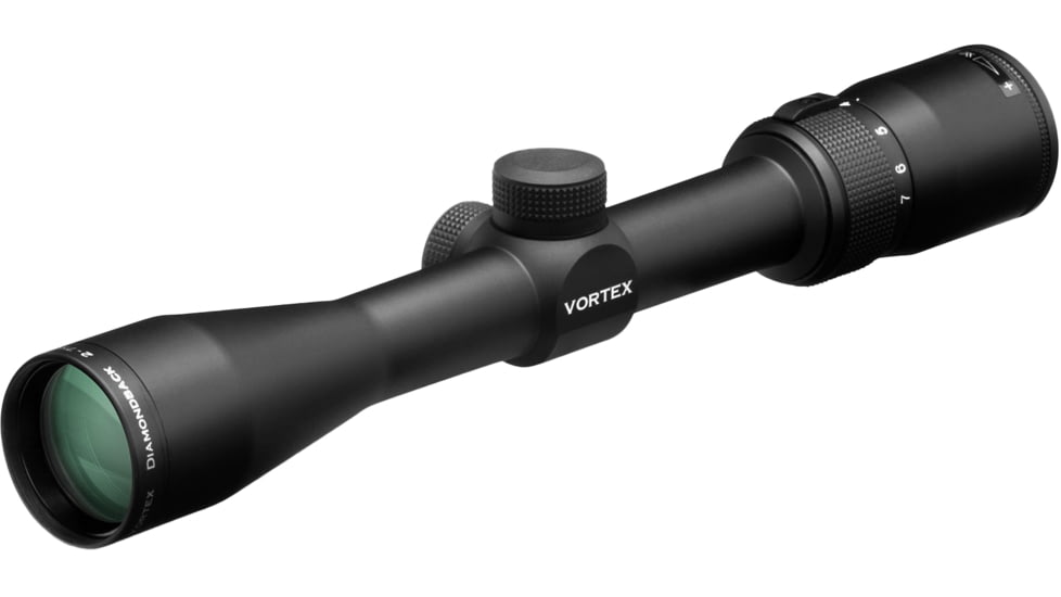 Vortex Diamondback Rimfire 2-7x35mm Rifle Scope, 1 in Tube, Second Focal Plane, Black, Hard Anodized, Non-Illuminated V-Plex Reticle, MOA Adjustment, DBK-RIM