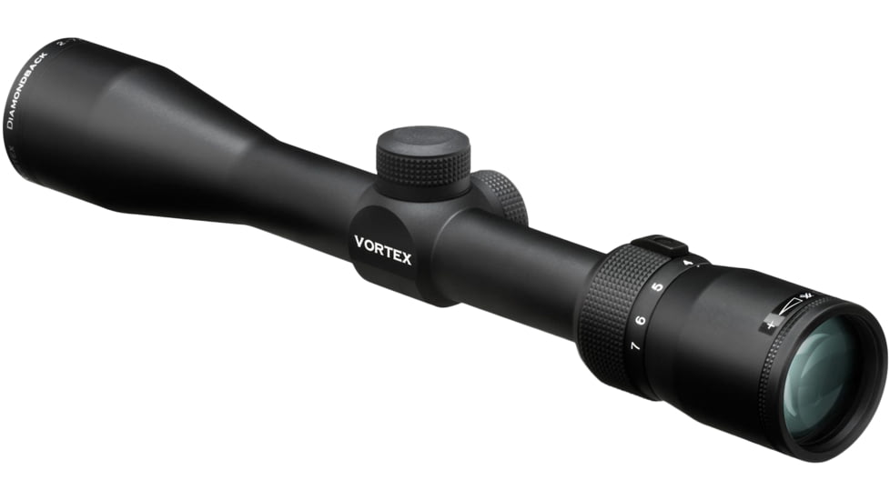 Vortex Diamondback Rimfire 2-7x35mm Rifle Scope, 1 in Tube, Second Focal Plane, Black, Hard Anodized, Non-Illuminated V-Plex Reticle, MOA Adjustment, DBK-RIM