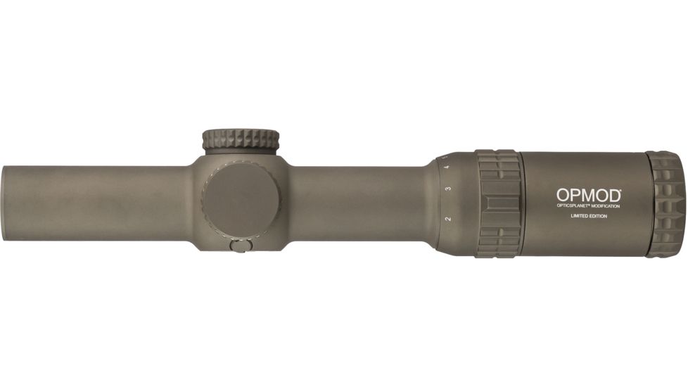 Vortex OPMOD Strike Eagle Limited Edition Rifle Scope, 1-6x24mm, 30 mm Tube, Second Focal Plane, AR-BDC Reticle, Hard Anodized, Tan, SE-1624-OP