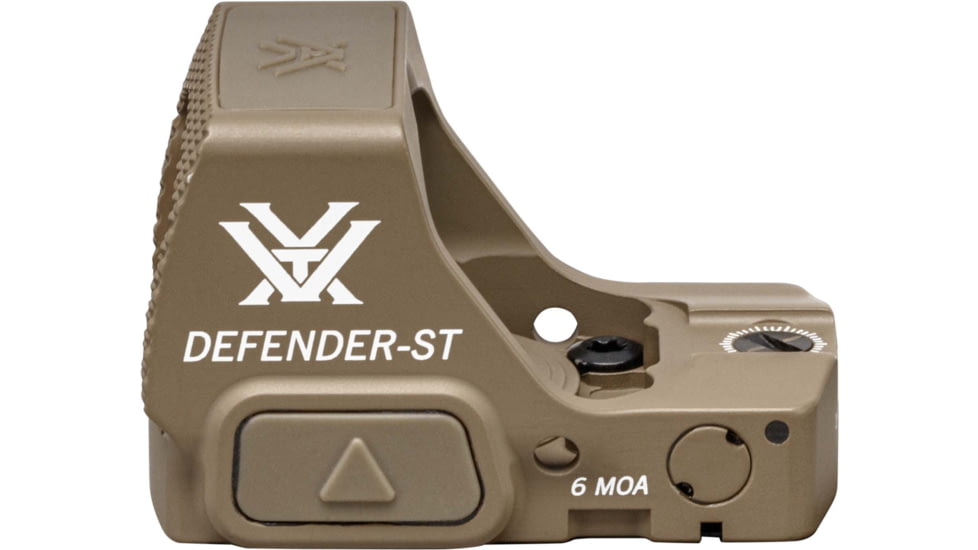 Vortex Optics OPMOD Defender-ST 1x Reflex Micro Red Dot, 6 MOA Dot, Tan, 843829145855