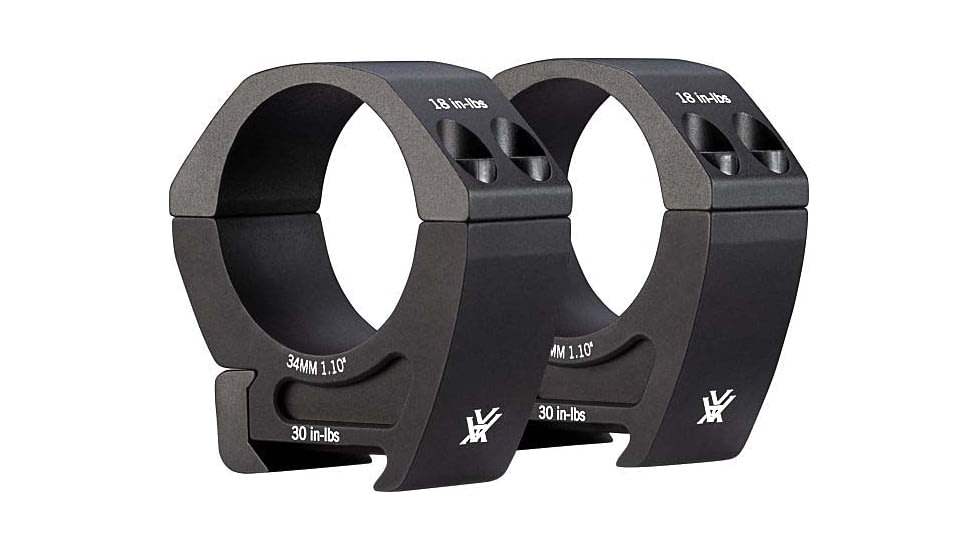 Vortex Pro Riflescope 34mm Rings Medium, 1.10in, Black, PR34-M