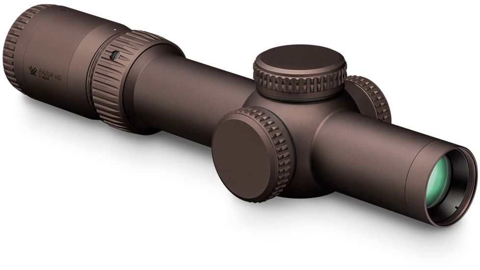 Vortex Razor HD Gen III 1-10x24 mm Rifle Scope, 34 mm Tube, First Focal Plane, Stealth Shadow, Hard Anodized, Red EBR-9 MOA Reticle, MOA Adjustment, RZR-11001