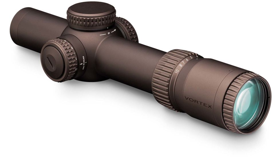 Vortex Razor HD Gen III 1-10x24 mm Rifle Scope, 34 mm Tube, First Focal Plane, Stealth Shadow, Hard Anodized, Red EBR-9 MOA Reticle, MOA Adjustment, RZR-11001