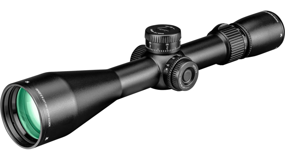 Vortex Razor HD LHT 4.5-22x50 mm Rifle Scope, 30 mm Tube, First Focal Plane, Black, Anodized, Red XLR-2 MRAD Reticle, Mil Rad Adjustment, RZR-42202