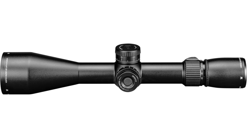 Vortex Razor HD LHT 4.5-22x50 mm Rifle Scope, 30 mm Tube, First Focal Plane, Black, Anodized, Red XLR-2 MRAD Reticle, Mil Rad Adjustment, RZR-42202