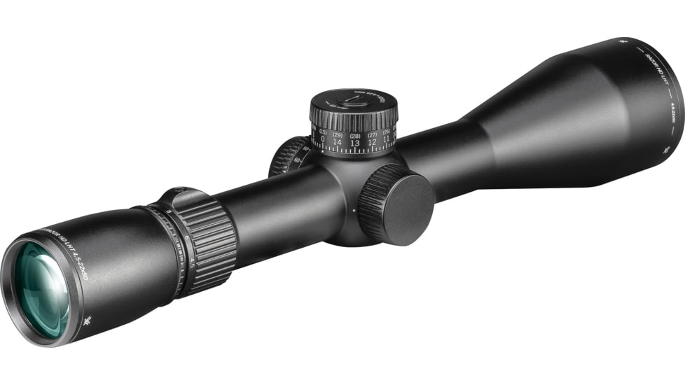 Vortex Razor HD LHT 4.5-22x50 mm Rifle Scope, 30 mm Tube, First Focal Plane, Black, Anodized, Red XLR-2 MOA Reticle, MOA Adjustment, RZR-42201