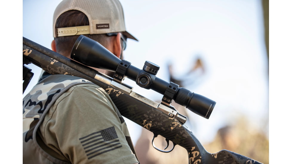 Vortex Razor HD LHT 4.5-22x50 mm Rifle Scope, 30 mm Tube, First Focal Plane, Black, Anodized, Red XLR-2 MOA Reticle, MOA Adjustment, RZR-42201