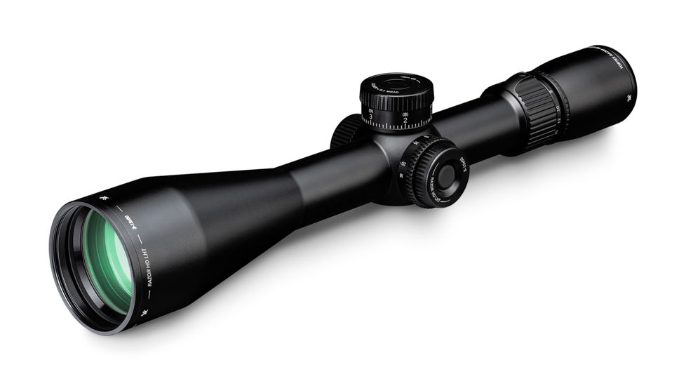 Vortex Razor HD LHT 3-15x50 mm Rifle Scope, 30 mm Tube, Second Focal Plane, Black, Matte Anodized, Red G4i MRAD Reticle, Mil Rad Adjustment, RZR-31503