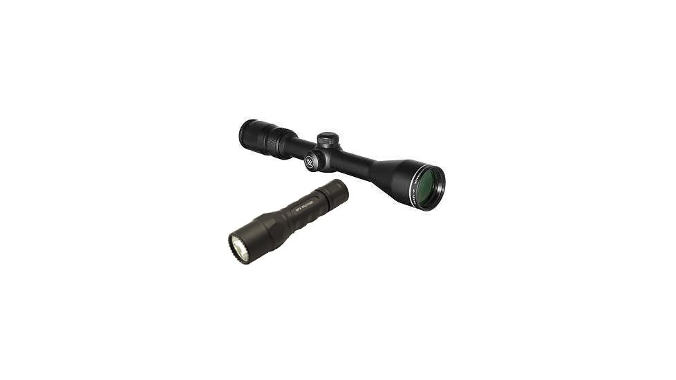Vortex Diamondback 4-12x40 Plex Reticle Matte Black Rifle Scope w/ Surefire Tactical LED 6PX Flashlight