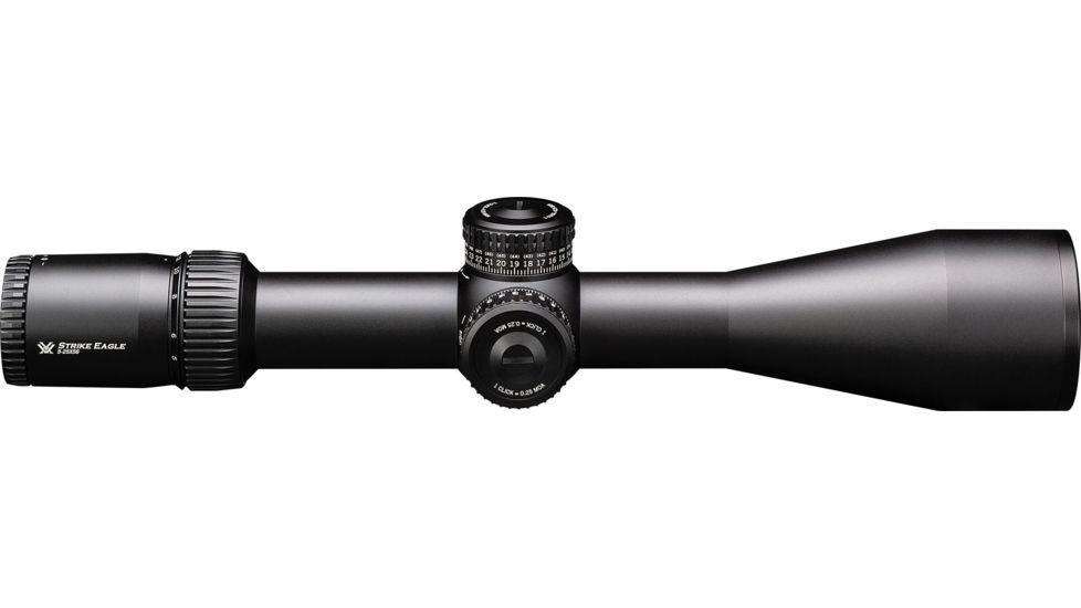 Vortex Strike Eagle 5-25x56 mm Rifle Scope, 34 mm Tube, First Focal Plane, Black, Matte, Red EBR-7C MOA Reticle, MOA Adjustment, SE-52503