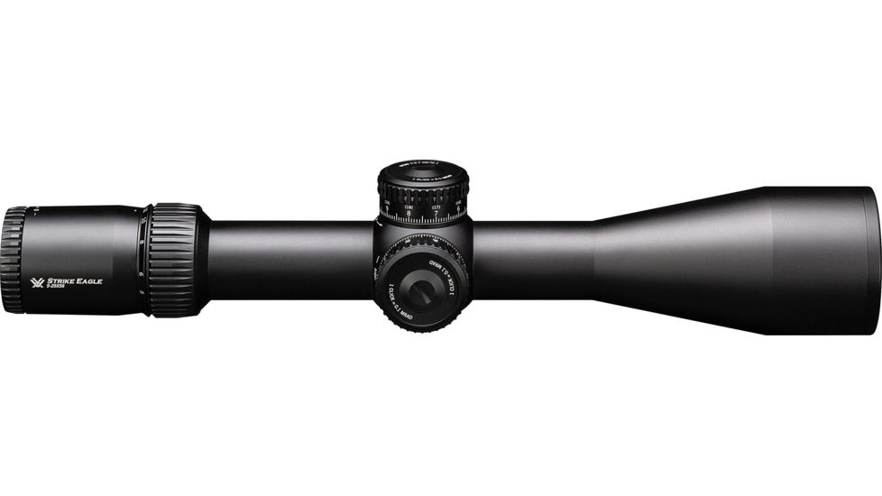 Vortex Strike Eagle 5-25x56 mm Rifle Scope, 34 mm Tube, First Focal Plane, Black, Matte, Red EBR-7C MRAD Reticle, Mil Rad Adjustment, SE-52504