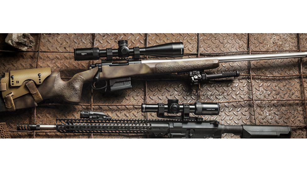Vortex Viper PST Gen II Rifle Scope, 1-6x24mm, 30mm Tube, SFP, VMR-2 MOA Reticle, Black, PST-1605