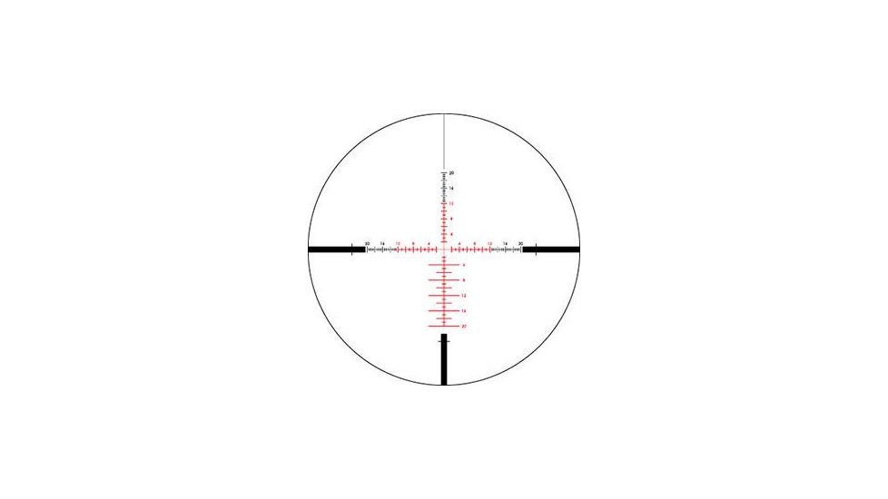Vortex Viper PST Gen II 5-25x50 mm Rifle Scope, 30 mm Tube, Second Focal Plane, Black, Hard Anodized, Red EBR-4 MOA Reticle, MOA Adjustment, PST-5251