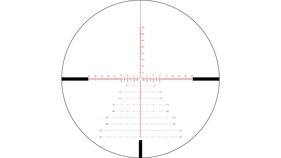 Vortex Viper PST Gen II 3-15x44 mm Rifle Scope, 30 mm Tube, First Focal Plane, Black, Hard Anodized, Red EBR-7C MOA Reticle, MOA Adjustment, PST-3156