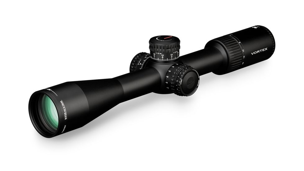 Vortex Viper PST Gen II 3-15x44 mm Rifle Scope, 30 mm Tube, First Focal Plane, Black, Hard Anodized, Red EBR-7C MRAD Reticle, Mil Rad Adjustment, PST-3159
