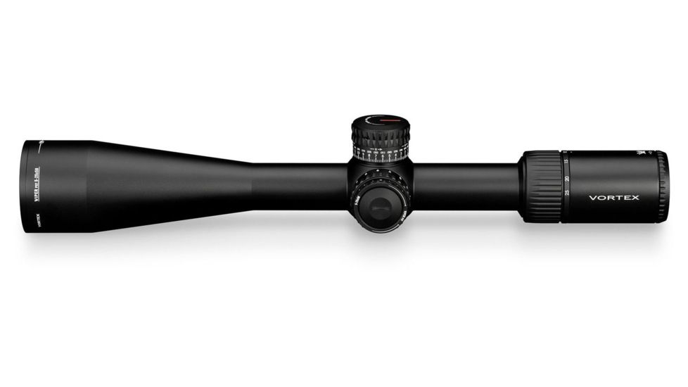 Vortex Viper PST Gen II 5-25x50 mm Rifle Scope, 30 mm Tube, First Focal Plane, Black, Hard Anodized, Red EBR-7C MOA Reticle, MOA Adjustment, PST-5256