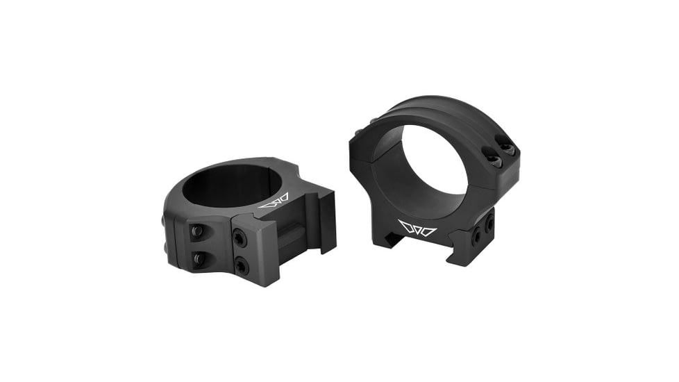 Warne Hyperlite Rings, Matte Black, 1in, Low, 8500M