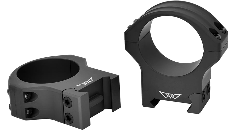 Warne Hyperlite Rings, Matte Black, 1in, High, 8502M
