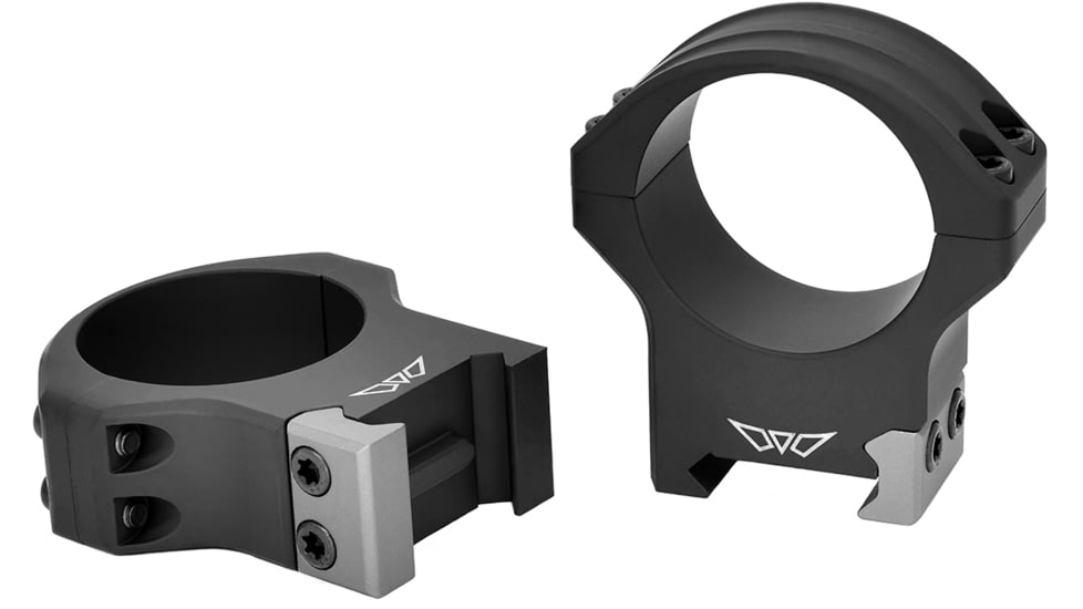 Warne Hyperlite Rings, Matte Black, 1in, High, 8502M