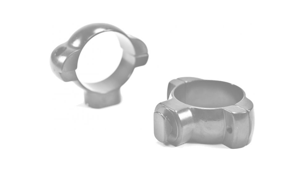 Weaver Grand Slam Steel Standard Rings, 1in, Medium, Nickel - 49239