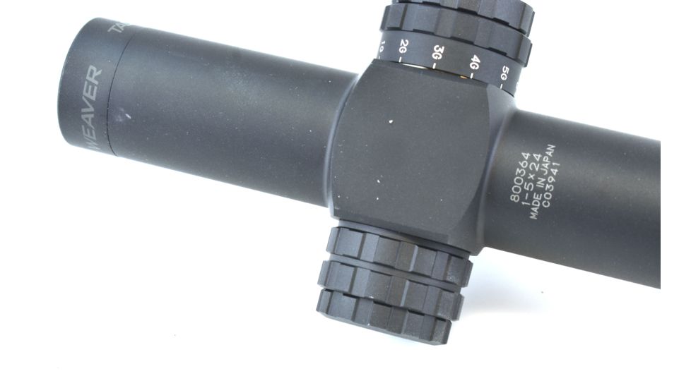 Weaver Tactical Rifle Scope, 1-5x24, Illuminated, 30mm Tube, CIRT Reticle, Matte, 800364