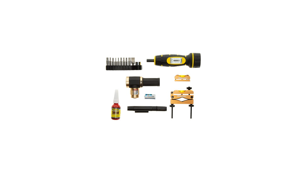 Wheeler Fine Gunsmith Equipment Ultra Scope Mounting Kit, Green Laser, 9 Bits, FAT Torque Wrench, 1 Socket, Bit Holder, Professional Reticle Leveling System, Thread locker, 541010