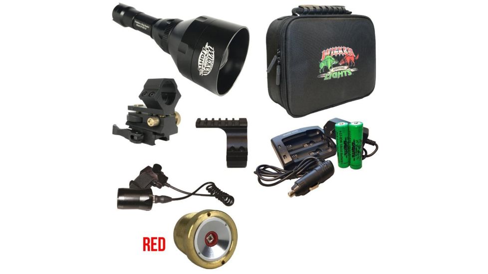 Wicked Hunting Lights W403iC Night Hunting Light Kit, Red, W2013