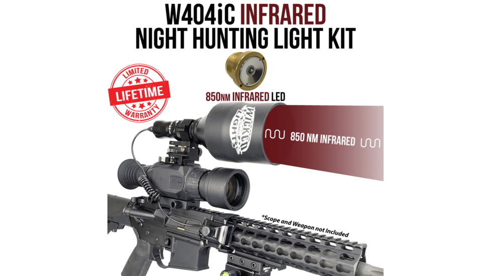 Wicked Hunting Lights W404iC Night Hunting Light Kit, 850nm Infrared, W2079
