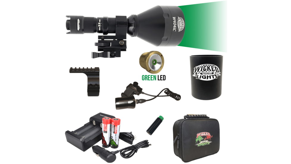 Wicked Hunting Lights W404iC Night Hunting Light Kit, Green, W2076