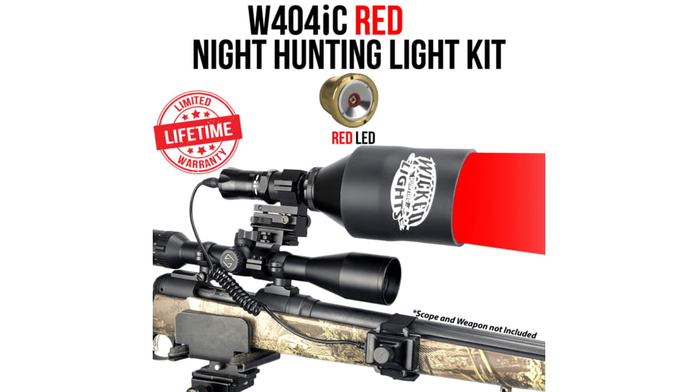 Wicked Hunting Lights W404iC Night Hunting Light Kit, Red, W2077