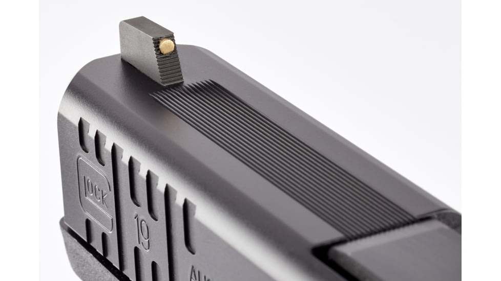 Wilson Combat Vickers Elite Glock Sight Set, Black Serrated Rear, Gold Bead Front, .245 in, 901BGB245