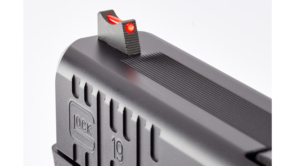 Wilson Combat Vickers Elite Glock Sight Set, Black Serrated Rear, Red Fiber Optic Front, .230 in, 901BFOR230