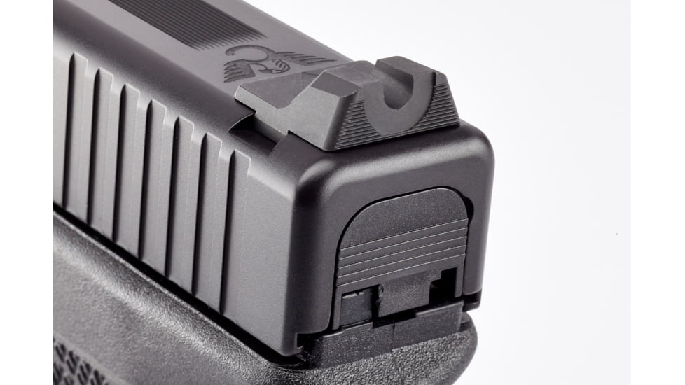 Wilson Combat Vickers Elite Glock Sight Set, Black Serrated Rear, Red Fiber Optic Front, .230 in, 901BFOR230