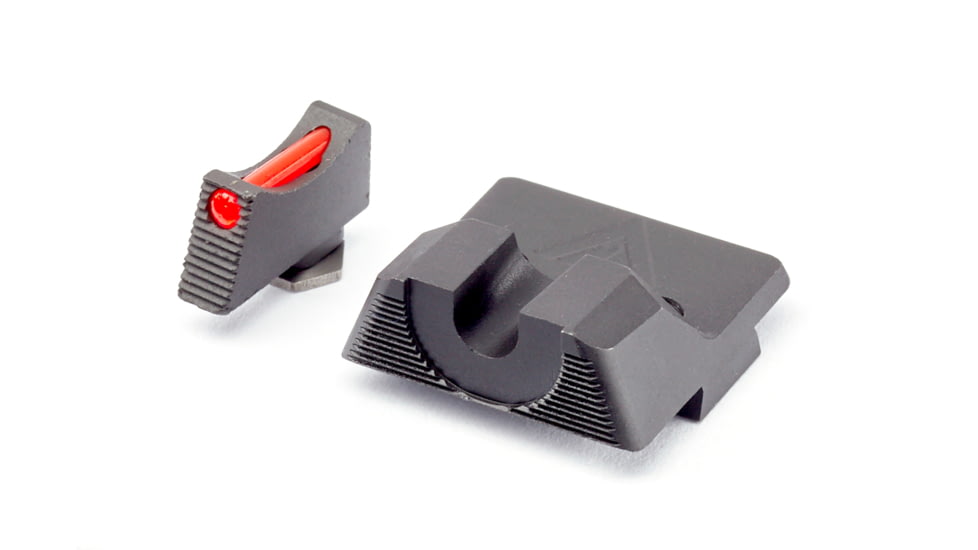 Wilson Combat Vickers Elite Glock Sight Set, Black Serrated Rear, Red Fiber Optic Front, .230 in, 901BFOR230