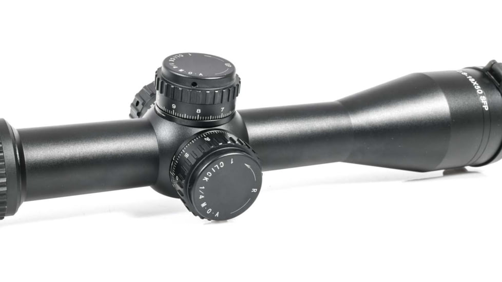 Wulf Optics Defender 2.8-18x50 Rifle Scope, 34mm Tube, Second Focal Plane, MOA Reticle, Black, WU9151