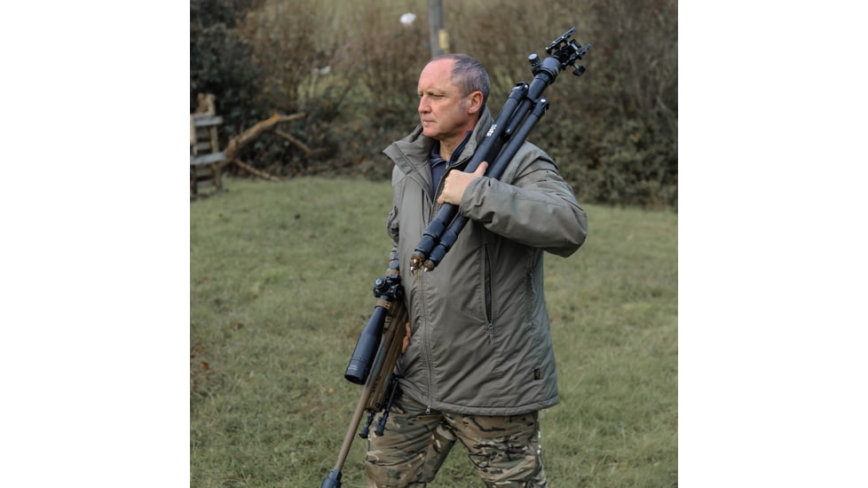 Wulf Optics RAPTOR Carbon Fibre Tripod Shooting System w/ Ball Head, Gun Clamp and Arca Adapter Kit, Grey, WU7300