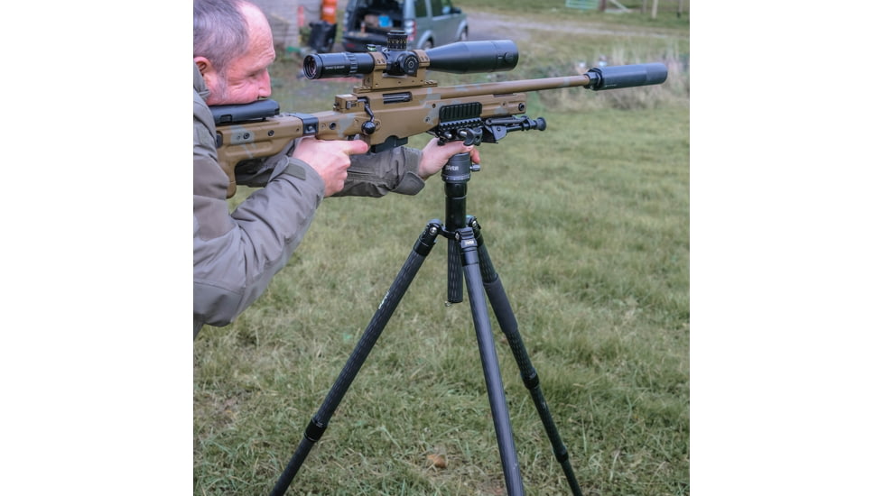 Wulf Optics RAPTOR Carbon Fibre Tripod Shooting System w/ Ball Head, Gun Clamp and Arca Adapter Kit, Grey, WU7300