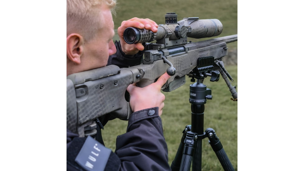 Wulf Optics RAPTOR Carbon Fibre Tripod Shooting System w/ Ball Head, Gun Clamp and Arca Adapter Kit, Grey, WU7300