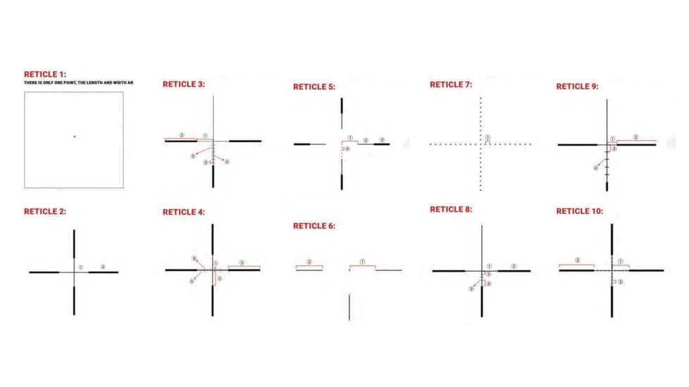X-Vision Impact 200 2.3-9.2x35mm Thermal Scope, 10 Patterns And 6 Color Reticle, Black, Medium, TS200