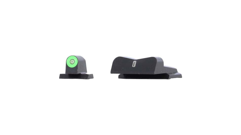 XS Sight Systems DXT2 Pro Big Dot Tritium Pistol Sight, S&amp;W M&amp;P &amp; M2.0 Shield, Front/Rear, Black, Green, Green, SW-X202S-5G