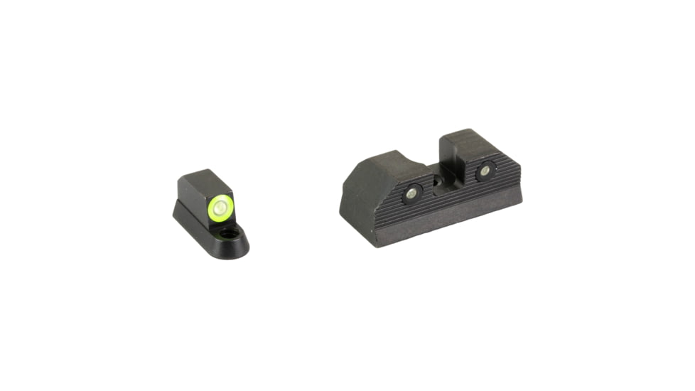 XS Sights R3D, 2.0, Standard Height Tritium Night Sight, For CZ P10, Green Front Outline, Green Tritium Front/Rear, CZ-R202S-6G
