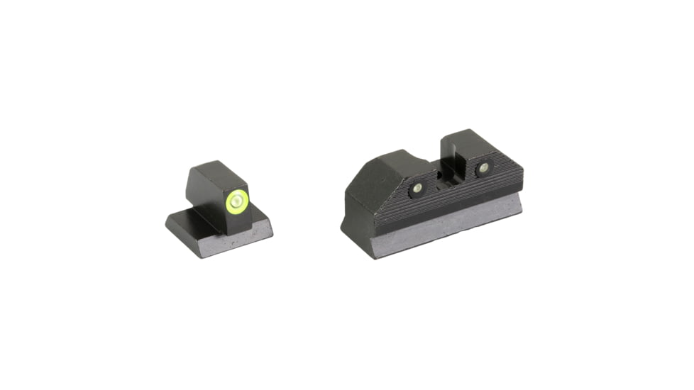 XS Sights R3D, 2.0, Standard Height Tritium Night Sight, For Desert Eagle (.44 Mag/.50AE), Green Front Outline, Green Tritium Front/Rear, MR-R201S-6G