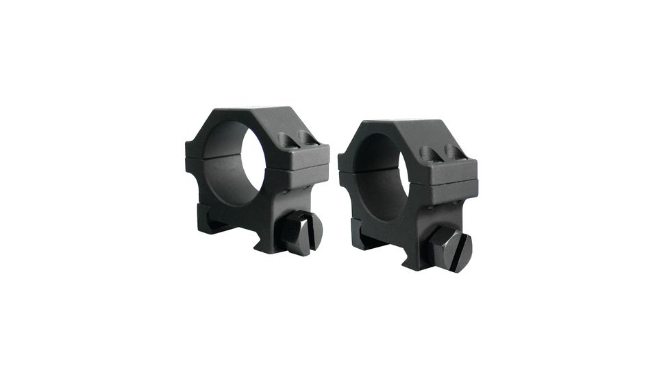 Yankee Hill Machine 4-Screw Low Profile Scope Ring Set Short 30mm Weaver Matte Black