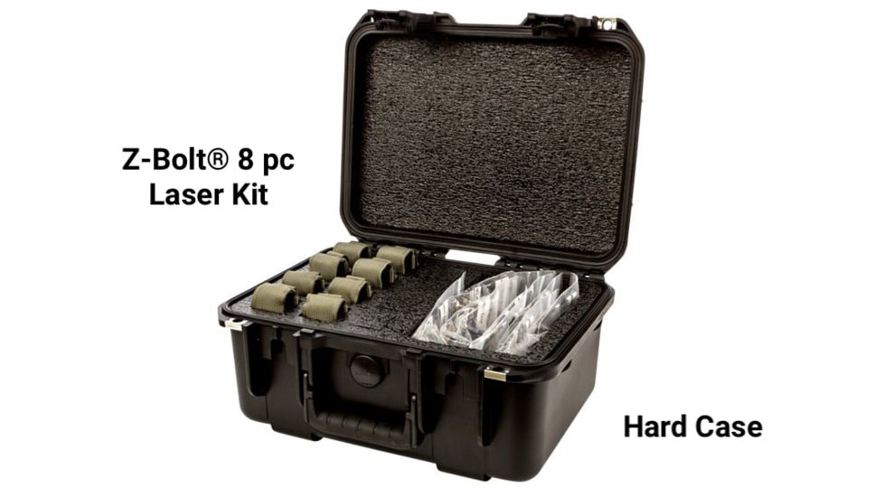 Z-Bolt Infrared Dot Laser Designator, Civilian Legal, 1.000 Meter Range,FDA CLASS 1, 8 Pcs Kit, Hard Case, Coyote Brown, MARK-1ir-KIT-8-HC-CB