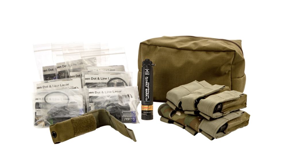 Z-Bolt Infrared Dot Laser Designator, Civilian Legal, 1.000 Meter Range,FDA CLASS 1, 4 Pcs Kit, Coyote Brown, MARK-1ir-KIT-4-SP-CB