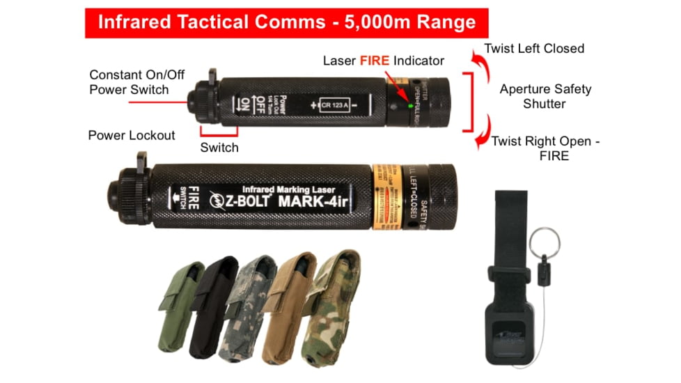 Z-Bolt Infrared Dot Laser Designator, Restricted Sale, 5.000 Meter Range, ANSI CLASS 3R, Multicam, MARK-4ir-MC