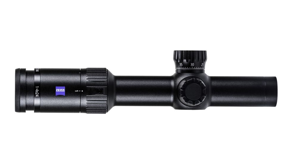Zeiss Conquest V4 1-4x24 Rifle Scope w/Exposed Elevation Turret, ZQAR #62 Illuminated Reticle, Fixed Parallax 522905-9962-060