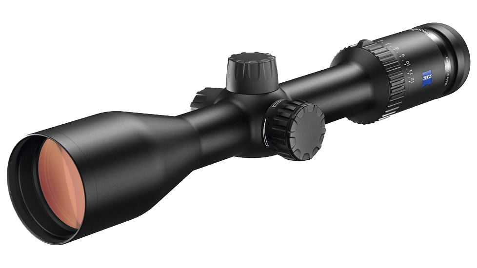 Zeiss Conquest V6 Capped Turrets 2-12x50mm 30 mm Tube Rifle Scope, Second Focal Plane, Illuminated Plex Reticle, Black, 522225-9960-000