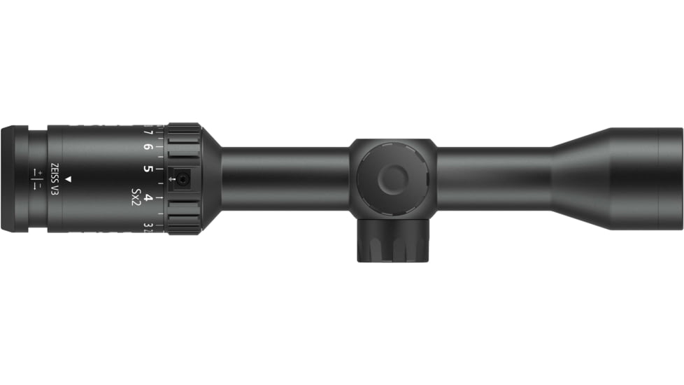 Zeiss V3 2.5-8x35mm 1in Tube Rifle Scope w/Capped Turrets, Second Focal Plane, Duplex Reticle, Black, 522702-9806-000
